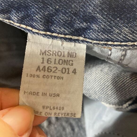 Vintage Wrangler Relaxed Misses Fit High -Rise Structured‎ Jeans 16 Long NWT - Picture 12 of 13
